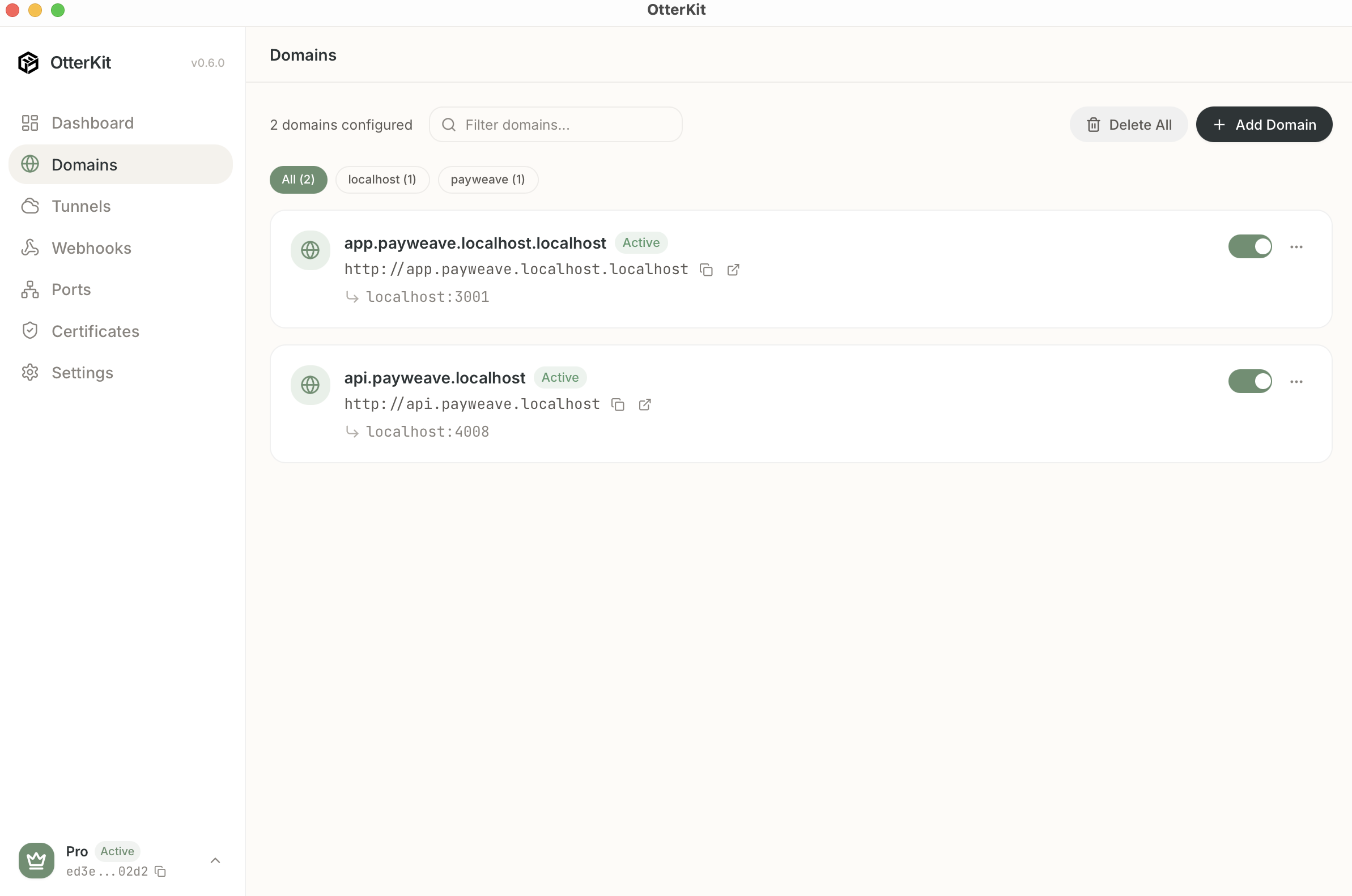 OtterKit Local Domains