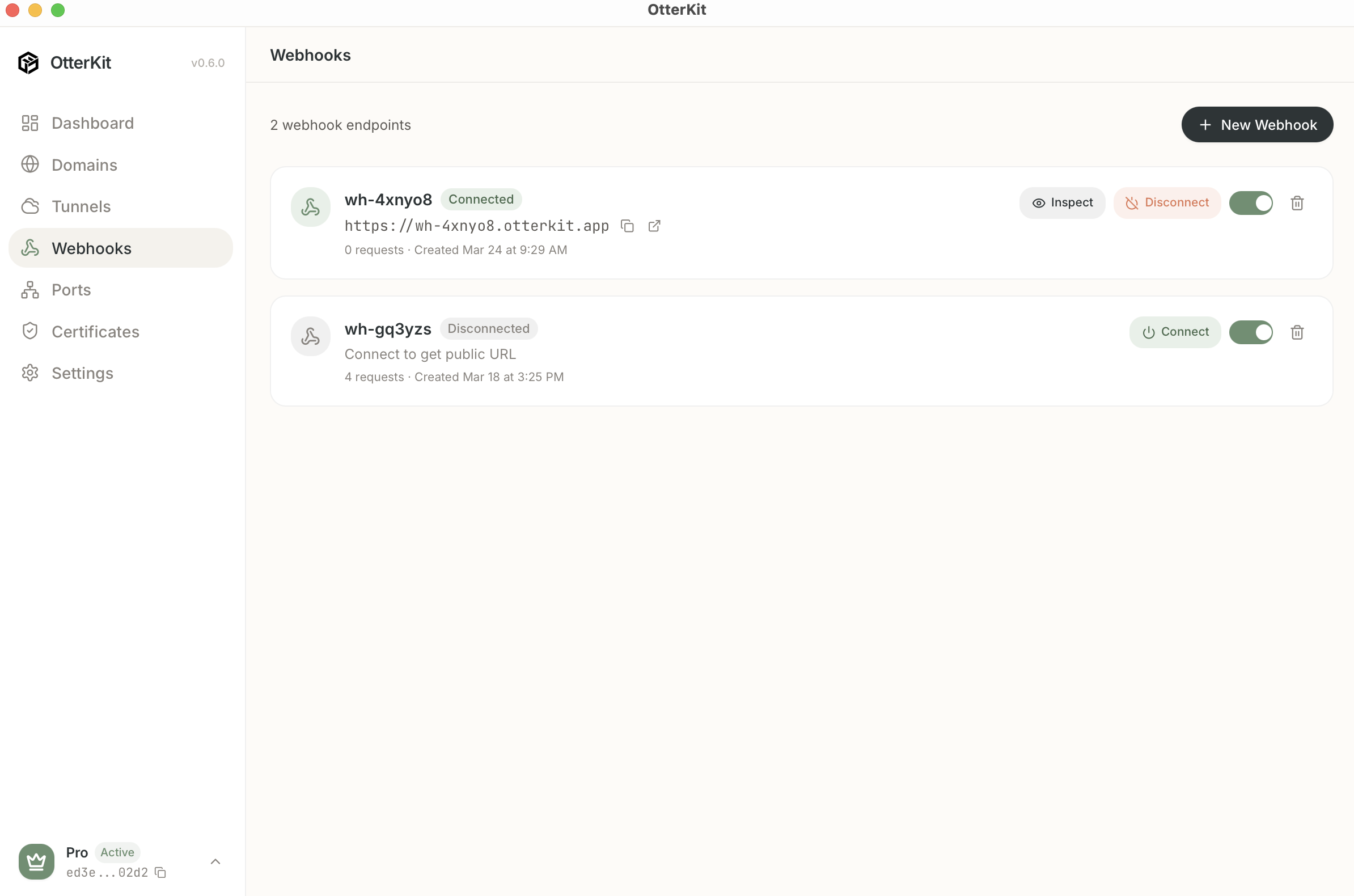 OtterKit Webhook Testing